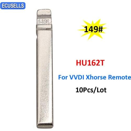 10Pcs/Lot Metal Replacement Uncut Flip Universal Remote Car Key Blade HU162T #149 for VW MQB for VVDI Xhorse Remote / KD Remotes