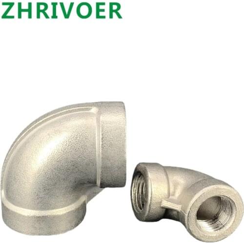 Stainless steel inner wire elbow 90 degree internal thread right angle elbow DN 15 / 4 / 6 / 1 inch water pipe joint