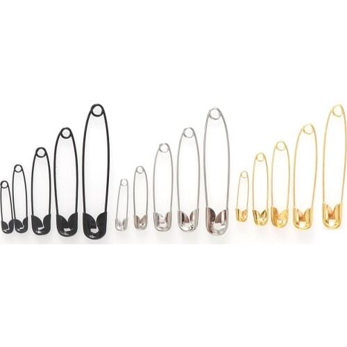100pcs 22/28/38/45/54mm Silver Gold Safety Pins DIY Sewing Tools Accessory Iron Needles Safety Pin Brooch Apparel Accessories