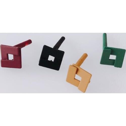 20pcs/lot New Creative Paint Irregular Geometric Square Charms Connectors for Diy Stud Earrings Pendant Jewelry Accessories