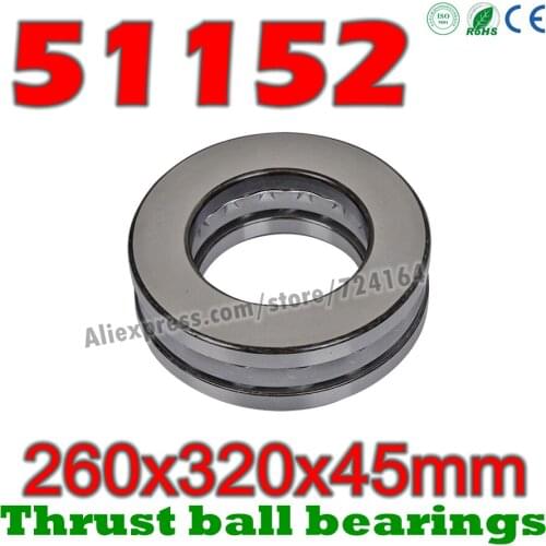 260x320x45 mm Thrust Ball Bearings 51152 Axial 51152M 8152 8152H Plane 260*320*45 High quality Steel or brass cage Wholesale
