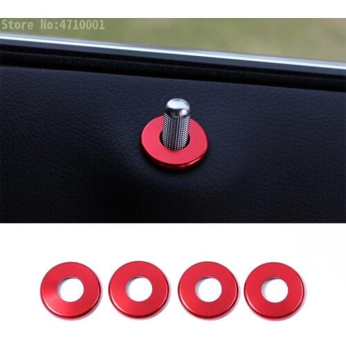 4pcs Aluminum Chrome Accessories For Mercedes Benz E Class W213 E200 300 C-class W205 2016 2017 Door Lock Cover Trim Car Styling