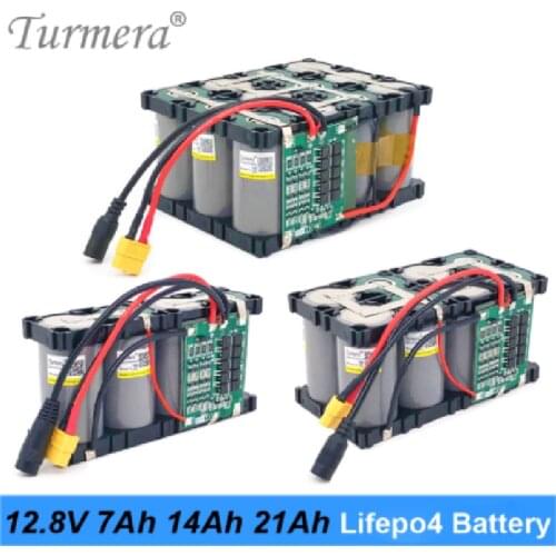 12.8V 7Ah 14Ah 21Ah 32700 Lifepo4 Battery Pack 4S 40A Balancing BMS for Electric Boat and Uninterrupted Power Supply 12V Turmera