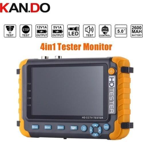 NEW 5 inch TFT LCD HD 5MP TVI AHD CVI CVBS Analog Security Camera Tester Monitor in One CCTV Tester VGA HDMI Input IV8W