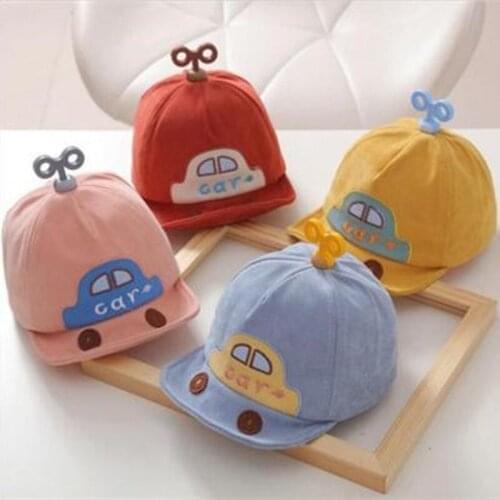 Newborn Baby Baseball Cap Cute Car Kids Peaked Caps Children Autumn Cartoon Printed Hat Soft Brim Boys Girls Hats Accessories