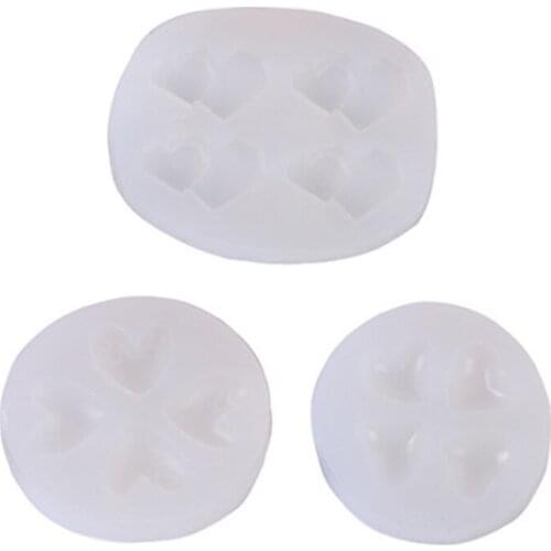 Shiny Glossy Small Love Shape Keychain Silicone Epoxy Resin Mold DIY Keychain Pendant Jewelry for Valentine Gift Craft