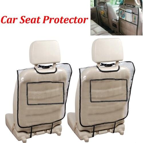 2Pcs Car Rear Seat Cover Multi-function Car Seat Back Protector For Children Anti-Kick Mat Auto Seats Protect Cover Storage Bag