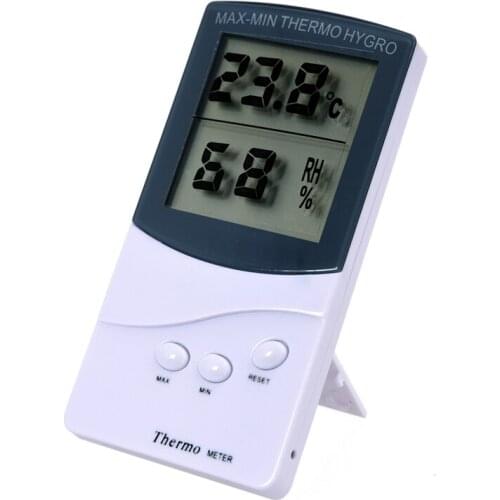 Digital Thermometer Hygrometer Humidity Meter White