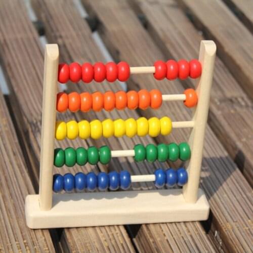 Baby Math Toys Wooden Abacus Colorful Small Numbers Counting Calculating Beads Kids Toy Math Learning Early Educational Toy