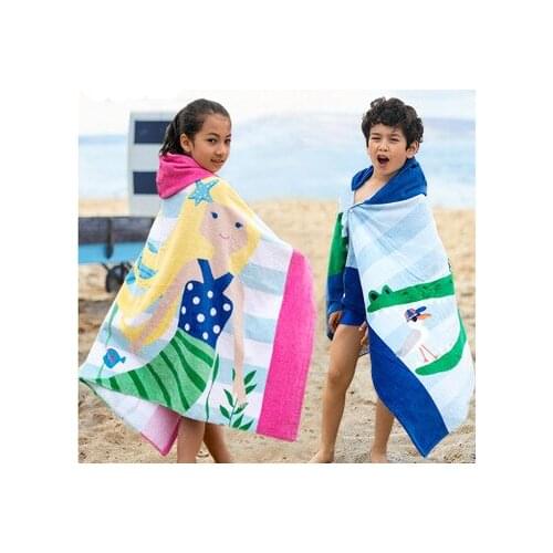 TONGDI 127 X76cm Children Beach Towel Microfiber Bath Towel Soft Swinming Shower Dry Towel Quick-drying Washcloth For Vacation