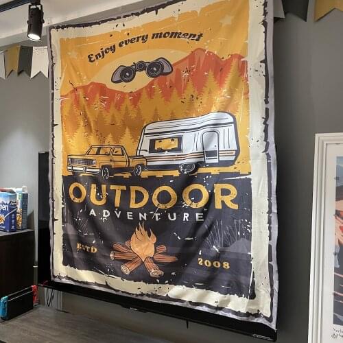 Adventure Tourist Mountain Outdoor Sport Wall Tapestry Beach Towel Polyester Blanket Yoga Shawl Pinic Mat