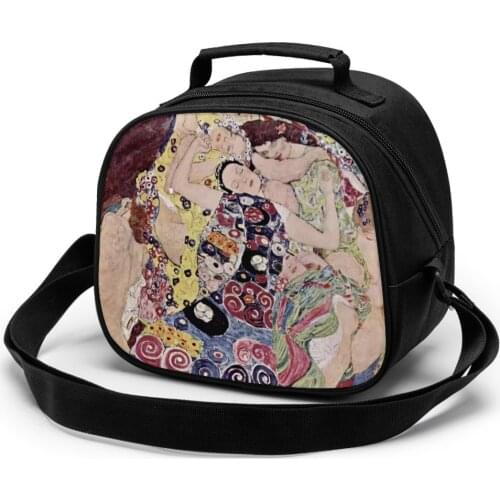 Gustav Klimt,The Virgins Lunch Bag Lunch Bag Student Portable Insulated Office Lunch Box Picnic Bags Thermal Food Tote Handbag