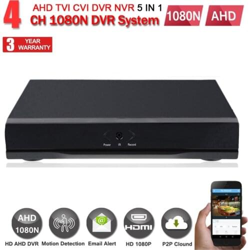 CCTV 4 channel full AHD 1080N standalone DVR recorder 8ch security H.264 hybrid AHD-L DVR NVR for home surveillance system 4ch