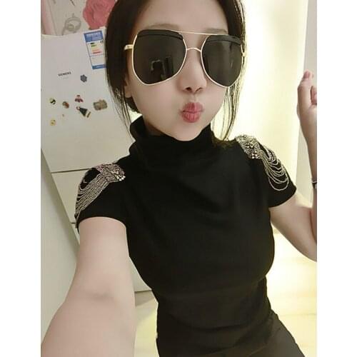 Punk style suit brooch men and women models exaggerated rivet super long tassel shoulders accessories tide CA15