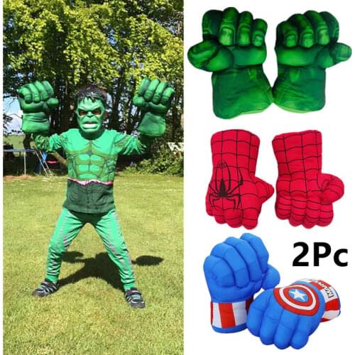 Kids Spiderman /Captain America/Hulk Gloves Cosplay Halloween Avengers Gloves Game Props Cosplay