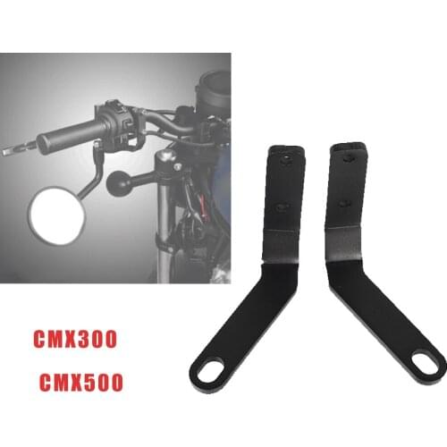 Motorcycle Handlebar Rear View Side Mirror Bracket For Honda Rebel 500 300 Rebel 2019-2021 For Honda CMX300 CMX500 2019-2021