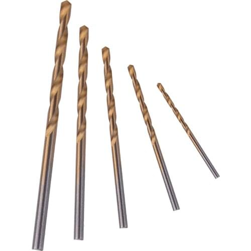 LETAOSK 50PCS 1/1.5/2/2.5/3mm HSS Titanium Coated Drill Bits Set High Speed Steel Power Tool Kit