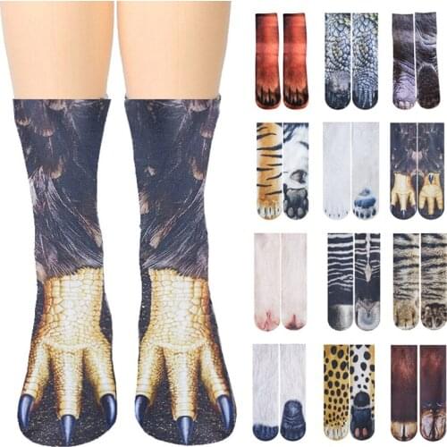 Animal Paw Socks Unisex 3D Print Novelty Stockings for Adult & Kids Gifts Prank Christmas Party FS99