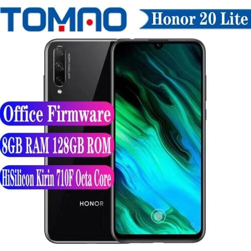 Original Official New Honor 20 Lite SmartPhone Hisilicon Kirin 710F Octa Core 6.3“ AMOLED 48MP Main Camera 4000mAh 20W Android 9