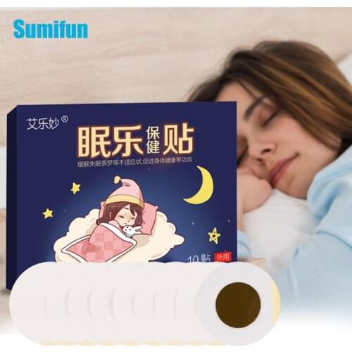 10pcs/box Improve Sleep Patch Anxiety Essential Oil Relieve Headache Stress Plaster Improve Insomnia Body Relax Sticker Paste