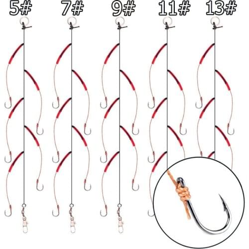 High Carbon Steel Swivel Fishhooks with 5 Small Hook Rigs Swivel Fishing Tackle Lures Pesca Baits String Hook Accessories