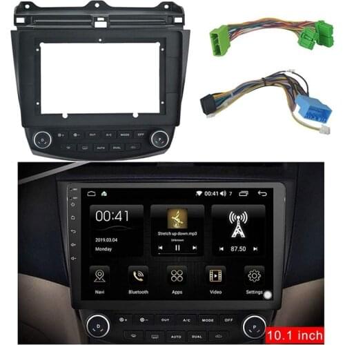 10.1 Inch Car Radio Fascia Panel Dash Car DVD Frame with Wire Harness for HONDA Accord 7Th 2003-2007