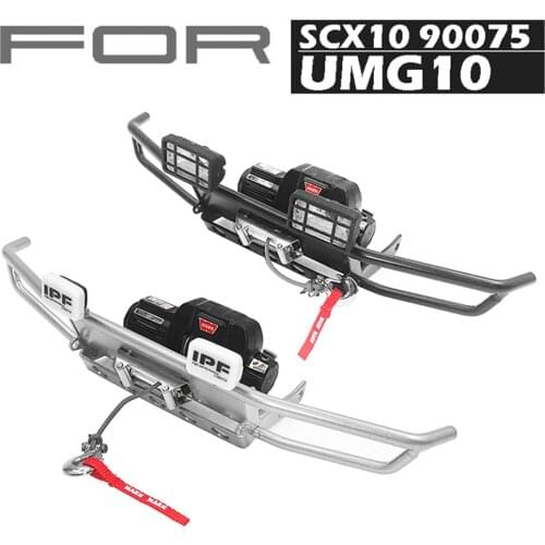 Grid IPF Spotlight Front Bumper for 1/10 AXIAL SCX10 90075 UMG10 Unimog RC Car Parts Accessories