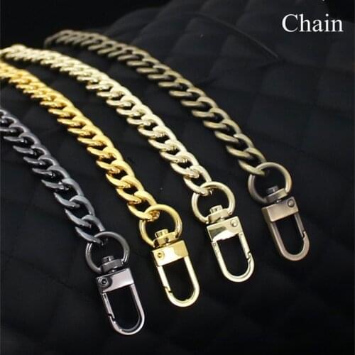 Bag Strap Replacement Metal Messenger Bag Chain Fashion Women crossbody strap Shoulder Belt Chain DIY Bag Accessories 100/120cm