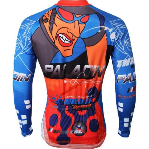 Powered cycling anti shrink road bike jerseys for Autumn long sleeved personalised bike riding jerseys for youg mens plus size