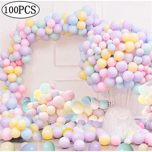 100pcs 10inch Macaron Color Latex Balloon Wedding Decoration Baby Birthday Party Valentines Day Unicorn Party Decor Balloon