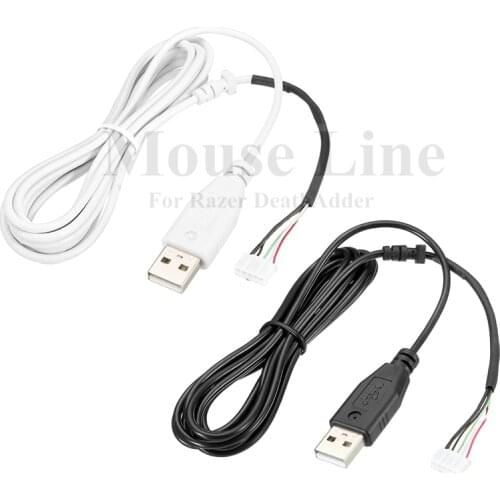 Gaming Mouse USB Mouse Cable Line Replacement Wire For Razer DeathAdder 1800 3500 2013 Abyssus 2014 White Black DeathAdder Elite