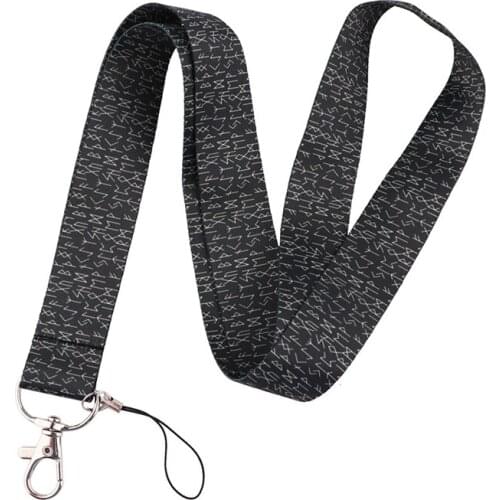 Norse Vikings Cool Symbols Runes Funny art Lanyard Neck Key Strap for Phone Keys ID Card Cartoon webbings ribbons