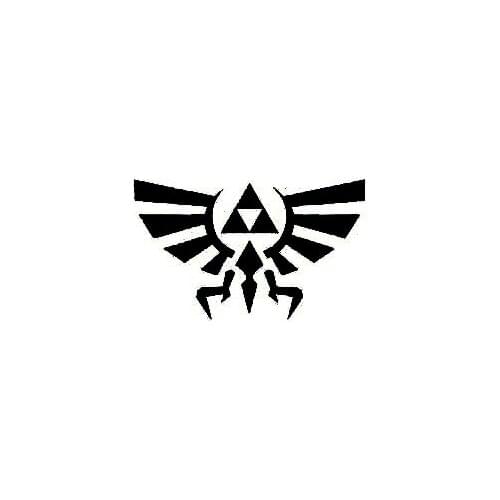 Hyrule Crest Sign Vinyl Car Decal Art Car Styling Rearview Mirror Modern Decor Stickers Waterproof Black White L204