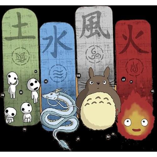 Japanese healing animation characters Patches Heat Transfer Stickers for Kids Clothes DIY T-shirt Iron-On Decoration Applique