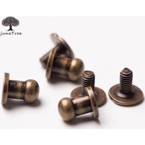 10 sets Copper Binding Chicago Screws Nail Rivets Leather Craft Leather Craft Belt Wallet Solid Brass Screws