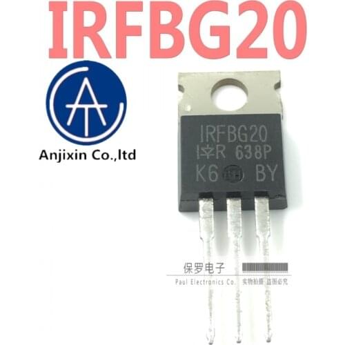 10pcs 100% orginal new real stock MOS field effect tube IRFBG20PBF IRFBG20 TO-220