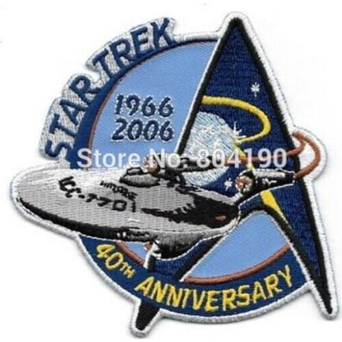 4" 40th Anniversary 1966-2006 Classic TV Enterprise Uniform TV Movie Embroidered IRON ON and SEW ON Cool Patch Badge
