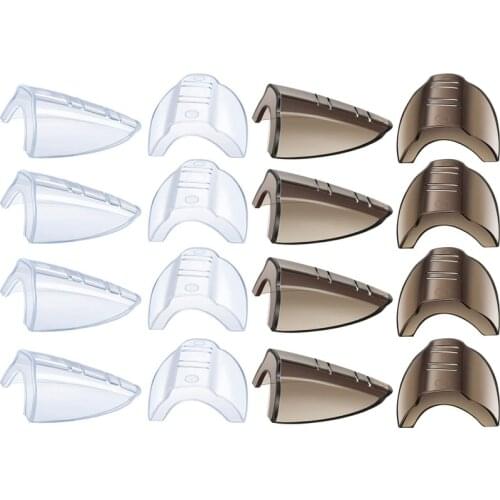 8 Pairs Safety Eye Glasses Side Shields Slip Clear Flexible Slip on Shield Fits Small Medium Eyeglasses