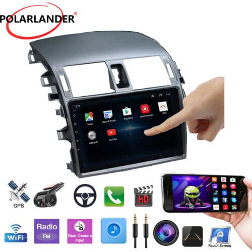 Car Radio 2 Din Bluetooth5.0 Touch Screen Android 9.1 1GB+16GB GPS Navigation 9Inch Mirrorlink WIFI For Toyota Corolla 2009-2013