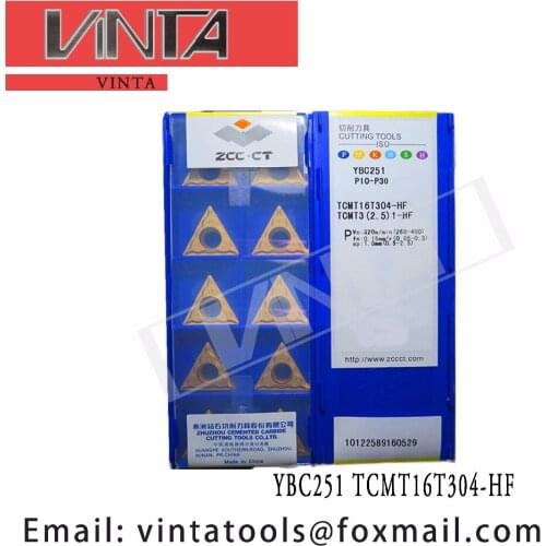 Free shipping high quality 10pcs/lots YBC251 YBC152 TCMT16T304-HF cnc carbide turning inserts