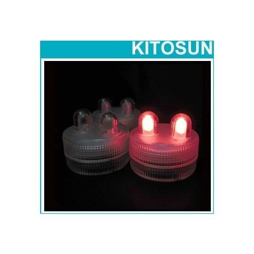 FREE SHIPPING FACTORY SUPPLIRE SUPER Bright PINK DOUBLE LED Submersible Floralyte For Party Wedding Tea Light