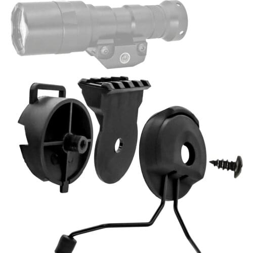 TAC-SKY tactical flashlight mount bracket for helmet suitable for tactical headset PELTOR bracket Fast Ops Core ARC rail adapter
