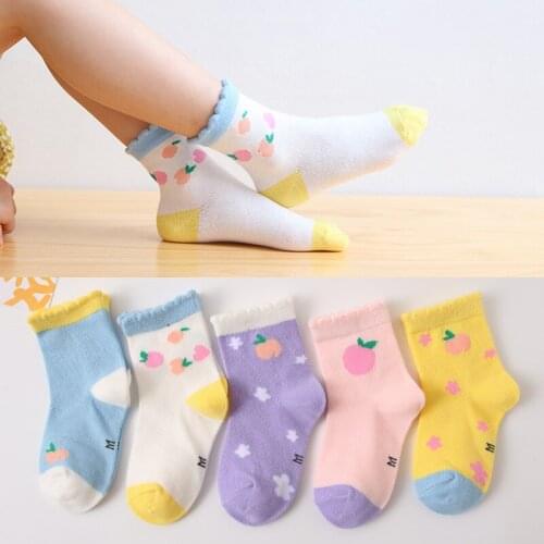 Baby Socks Autumn Winter Warm Cotton Cartoon Socks Cute Girls Boys Socks Children Clothes Accessories Newborn 5Pair/lot Socks