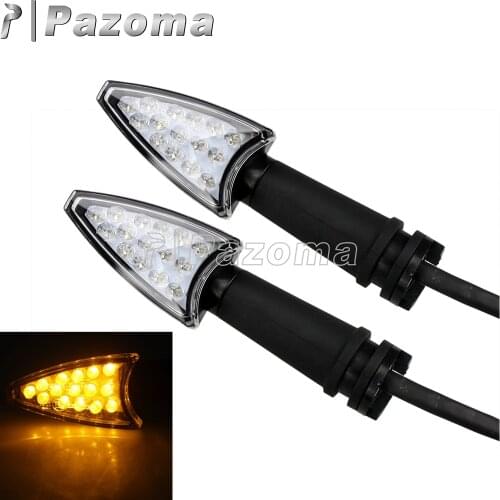 For Yamaha YZF R1 R6 FZ1 FZ6 Fazer XJ6 YBR 125 250 Clear Lens Amber 12V Led Flasher Motorcycle Winker Lamp Motorbike Turn Signal