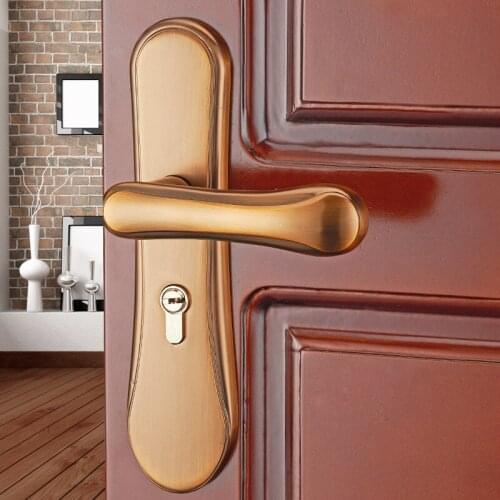 European retro room door lock indoor mechanical door lock bedroom door handle