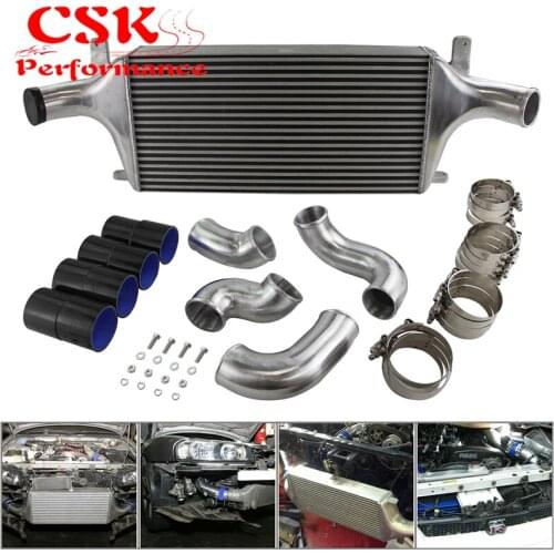 FMIC Front Mount Intercooler + Pipe Kit Fits For Nissan Skyline R33 R34 GTR RB26DETT Black/Red/Blue