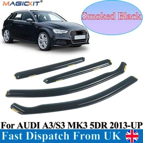 Magickit For AUDI A3/S3 MK3 5-Doors 2013-2019 Hatchback 4pc Rain Wind Deflectors