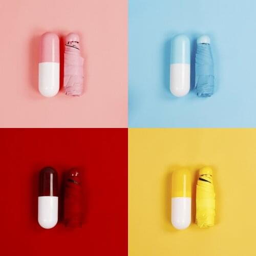 Fashion Folding Umbrella Rain Women Gift Men Mini Pocket Parasol Girls Anti-UV Waterproof Portable Travel Five-folding Umbrella