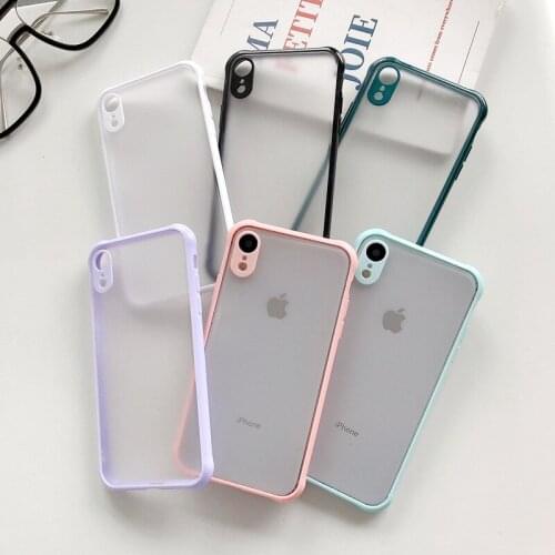 The New Anti-drop TPU+PC Phone Case For iphone Xr Phone Case for iphone XR X r 2 in 1 Frosted Fine Pore Skin Protection Cases