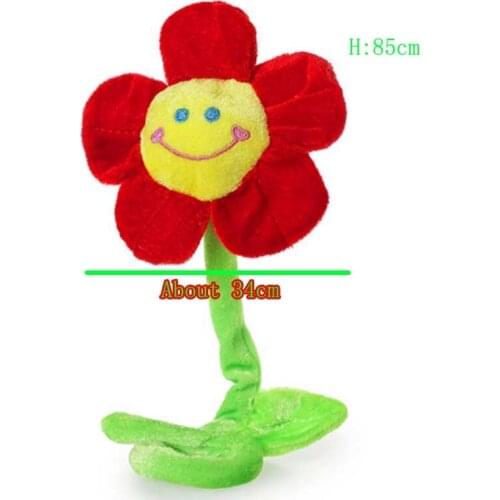 Plush Plants Toy Decorative Baby Rattle Bed Smiley face sunflower flower For Baby Boys girls toys 0-12 months New Years Gifts